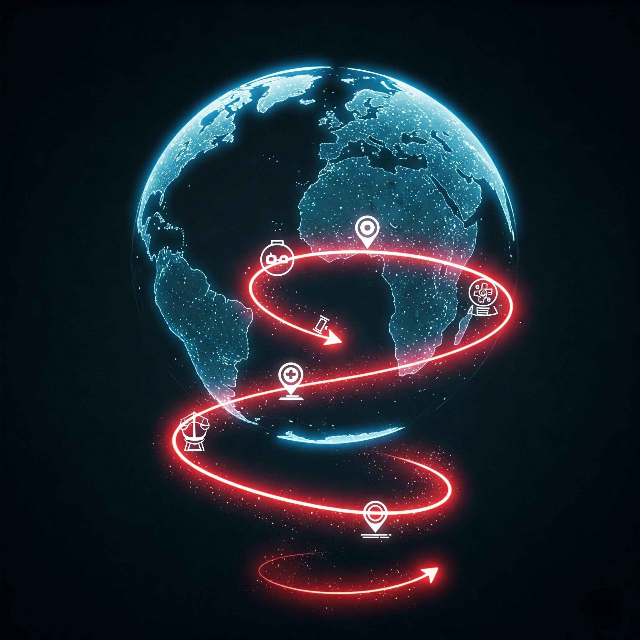 象征专业认证与全球职业发展路径的视觉图像 (Visual image symbolizing professional certification and global career development path)
